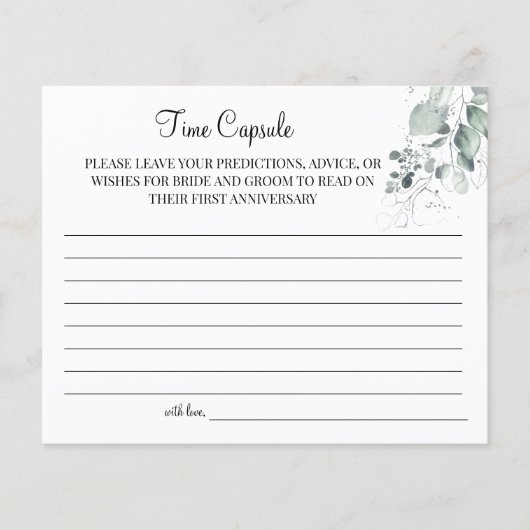 Waterverf Time Capsule trouwdag Flyer (Voorkant)