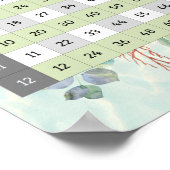 Waterverf Times Table Multiplication Wiskunde Char Poster (Hoek)