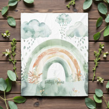 Waterverf tinten groene regenboog