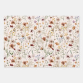 Waterverf Tiny Bloom Boho Bloempatroon Inpakpapier Vel (Voorkant)