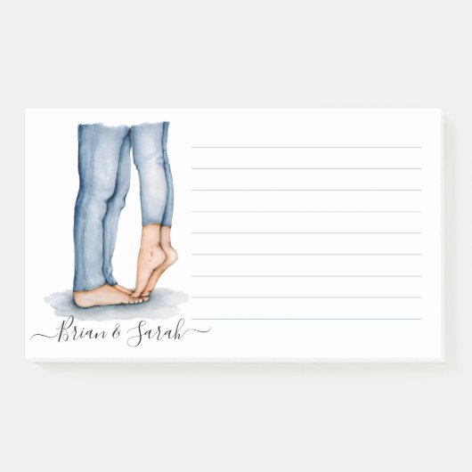 Waterverf Tiptoe Kiss Post-it® Notes (Voorkant)