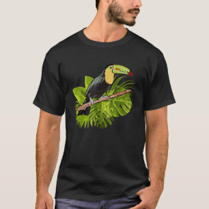 Waterverf Toekan Palmbladeren Regenwoud Toekan T-shirt