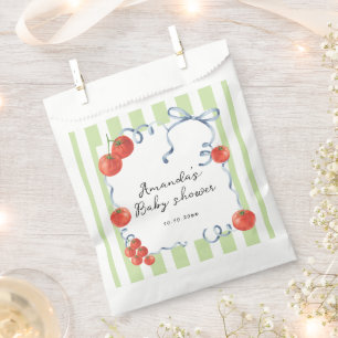 Waterverf tomaat baby shower bedankzakje
