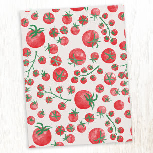Waterverf Tomaten Mediterraan Zomer Patroon Briefkaart
