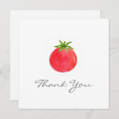 Waterverf Tomato - Hartelijk dank Bedankkaart (Voorkant / Achterkant)