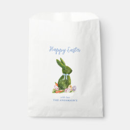 Waterverf Topiary Bunny met paaseieren Bedankzakje