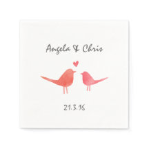 Waterverf Tortelduifjes