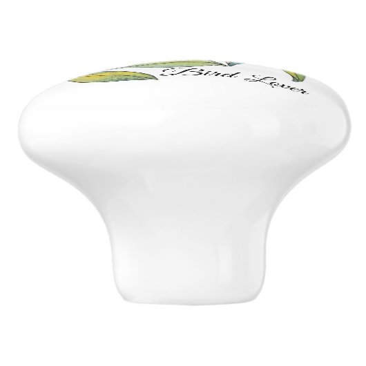 Waterverf toucan Bird with Flowers Keramische Knop (Zijkant)