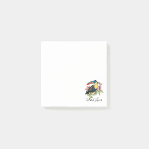 Waterverf toucan Bird with Flowers Post-it® Notes
