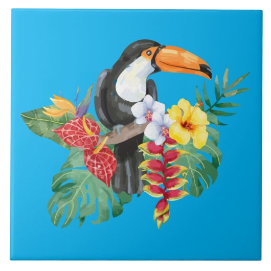 Waterverf Toucan Tegeltje (Voorkant)