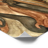 Waterverf transformatie afdrukken poster (Hoek)