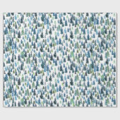 Waterverf Trees Cadeaupapier (Vlak)