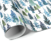 Waterverf Trees Cadeaupapier (Rol Hoek)