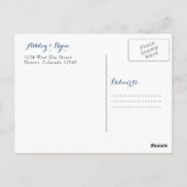 Waterverf Trees Rabbits Winter Wedding Bedankt Briefkaart (Achterkant)