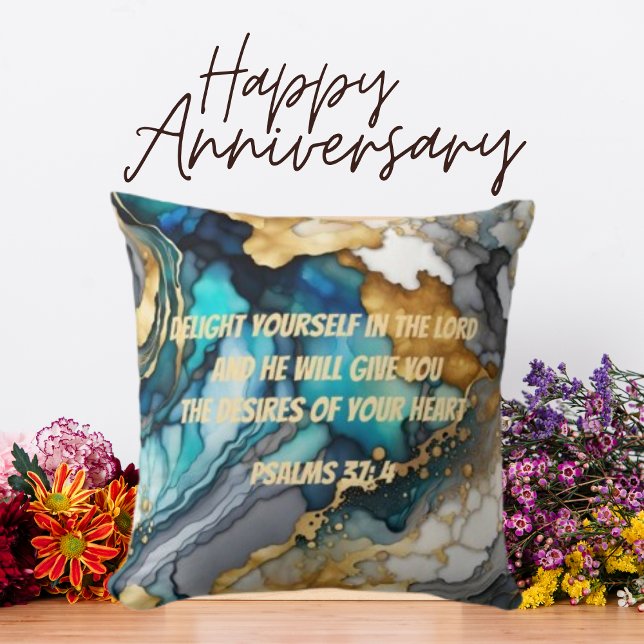 Waterverf Trend Christelijk Bijbelvers Kussen (Creator heeft geüpload)