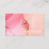 Waterverf Trendy Modern Hairdresser Visitekaartje (Achterkant)