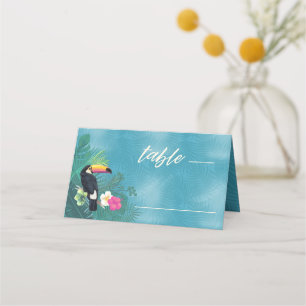 Waterverf Tropica Wedding Table Blauwgroen ID577