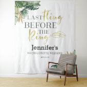 Waterverf Tropical Bachelorette Weekend Achtergron Wandkleed (In situ)