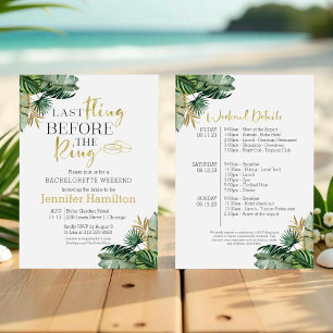 Waterverf Tropical Bachelorette Weekend Route Kaart