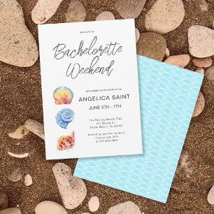 Waterverf Tropical Beach Bachelorette Party Kaart