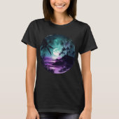 Waterverf Tropical Beach Night T-shirt (Voorkant)