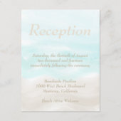 Waterverf Tropical Beach Receptie Insert Kaart (Achterkant)