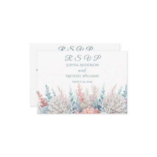 Waterverf Tropical Bliss RSVP (Voorkant / Achterkant in situ)