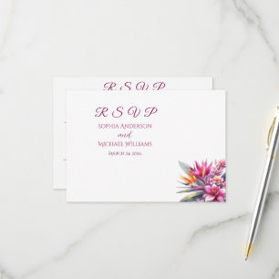 Waterverf Tropical Bliss-RSVP-Wedding- Briefkaart