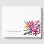 Waterverf Tropical Bliss-Wedding Gastenboek (Achterkant)