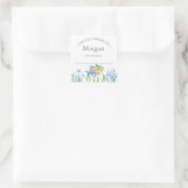 Waterverf Tropical Fish Bookplate Vierkante Sticker (Tas)