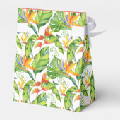 Waterverf Tropical Floral Red Wedding Dank u Bedankdoosjes (Achterkant)