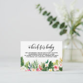 Waterverf Tropical Flowers Book Request Kaart (Staand voorkant)