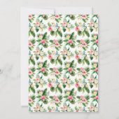 Waterverf Tropical Flowers Zomerfeest Kaart (Achterkant)