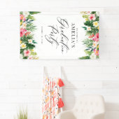 Waterverf Tropical Garlands Afstudeerfeest Spandoek (Insitu)