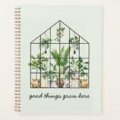 Waterverf Tropical Green House Plant Quote Planner (Voorkant)