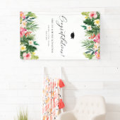 Waterverf Tropisch Afstuderen gefeliciteerd Spandoek (Insitu)