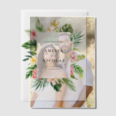 Waterverf Tropisch Botanisch Lijst Save the Date Vellum Uitnodigingen (Offset (Koppel))