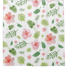 Waterverf Tropisch Douchegordijn