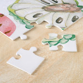 Waterverf tropisch fruit, ijsmotief. legpuzzel (Zijkant)