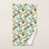 Waterverf Tropisch kokospatroon Bad Handdoek (Handdoek)