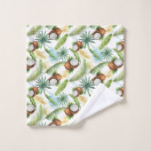 Waterverf Tropisch kokospatroon Bad Handdoek (Wasdoekje)