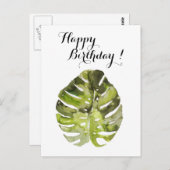 Waterverf Tropisch leren Briefkaart (Voorkant / Achterkant)