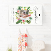 Waterverf Tropisch Lijst Foto Afstudeerfeest Spandoek (Insitu)