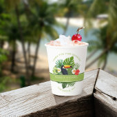 Waterverf Tropisch met Toucan Bedankt Green ID577 Papieren Bekers