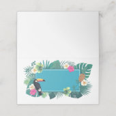 Waterverf Tropisch met Toucan Blauwgroen ID577 (Buitenkant ongevouwen)