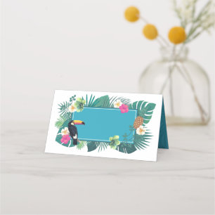 Waterverf Tropisch met Toucan Blauwgroen ID577