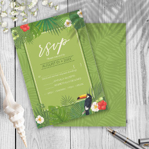Waterverf Tropisch met Toucan Green ID577 RSVP Kaartje