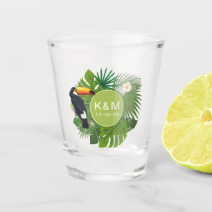 Waterverf Tropisch met Toucan Green ID577 Shot Glas