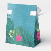 Waterverf Tropisch met Toucan Wedding Blauwgroen I Bedankdoosjes (Achterkant)