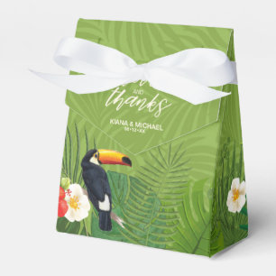Waterverf Tropisch met Toucan Wedding Green ID577 Bedankdoosjes